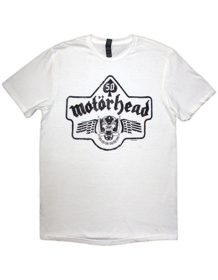 Motorhead - 50 Years Ace Wings Emblem (White) (tričko) obrázok 1