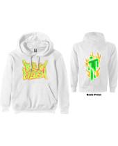 Billie Eilish - Airbrush Flames Blohsh (White) (Back Print) (mikina)