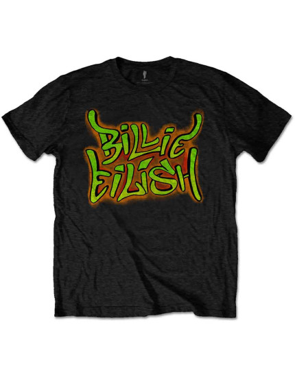Billie Eilish - Graffiti (Black) (tričko) obrázok 1