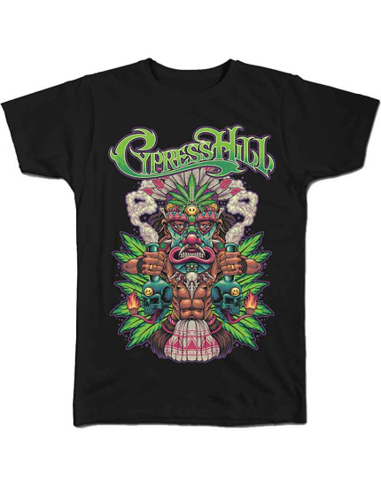 Cypress Hill - Tiki Time (Black) (tričko) obrázok 1