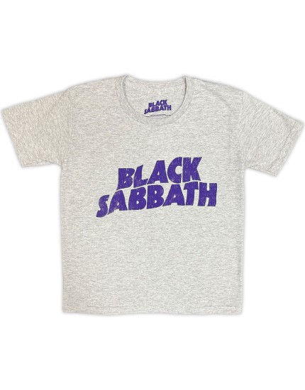 Black Sabbath - Wavy Logo (Heather Grey) (dětské tričko) obrázok 1