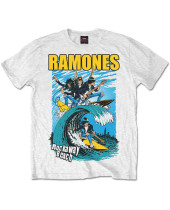 Ramones - Rockaway Beach (White) (tričko)