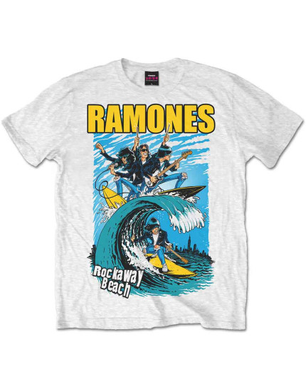 Ramones - Rockaway Beach (White) (tričko) obrázok 1