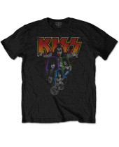 KISS - Neon Band (Black) (tričko)