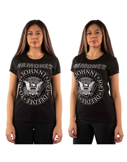 Ramones - Presidential Seal 2 (Black) (Embellished) (dámske tričko) obrázok 1