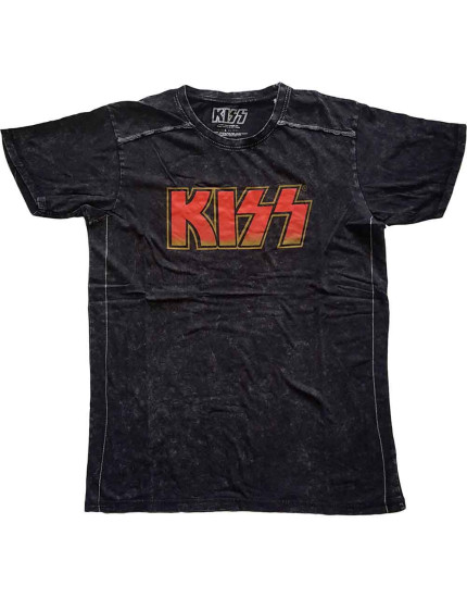 KISS - Classic Logo (Wash Collection) (tričko) obrázok 1