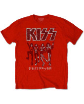 KISS - Destroyer Sketch (Red) (tričko)