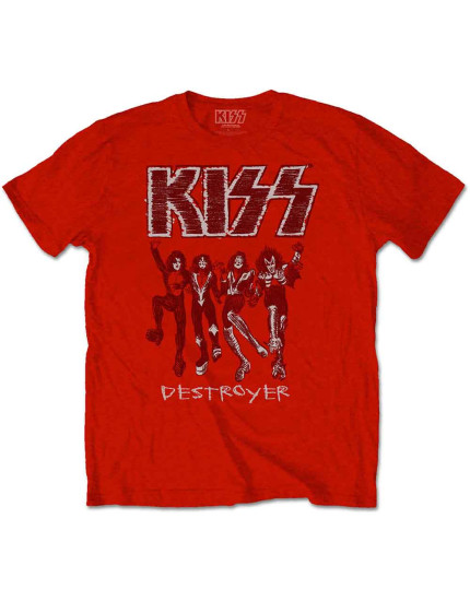 KISS - Destroyer Sketch (Red) (tričko) obrázok 1