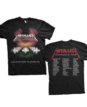 Metallica - Master of Puppets European Tour 86. (Black) (Back Print) (tričko)