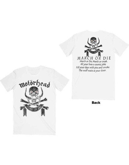 Motorhead - March or Die (White) (Back Print) (tričko) obrázok 1