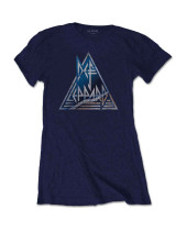 Def Leppard - Triangle Logo (Navy Blue) (dámské tričko)