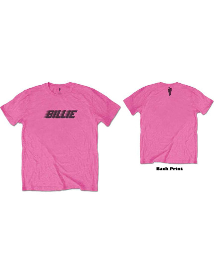 Billie Eilish - Racer Logo and Blohsh (Pink) (Back Print) (tričko) obrázok 1