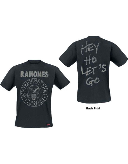 Ramones - Seal Hey Ho (Black) (Back Print) (tričko) obrázok 1
