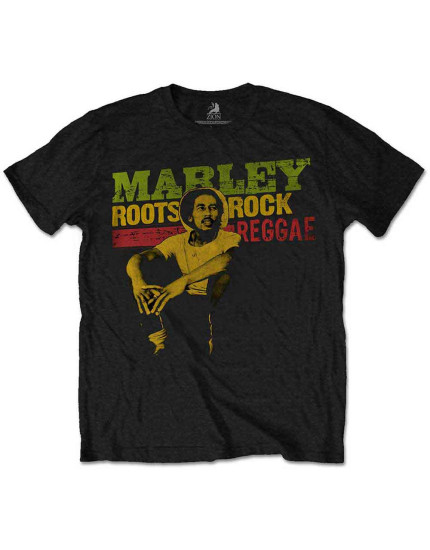 Bob Marley - Roots, Rock, Reggae (Black) (dětské tričko) obrázok 1