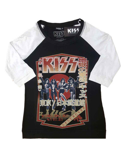 KISS - Destroyer Tour '78 (Black and White) (dámské tričko) obrázok 1
