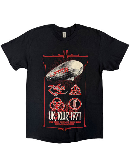 Led Zeppelin - UK Tour 71 (Black) (tričko) obrázok 1