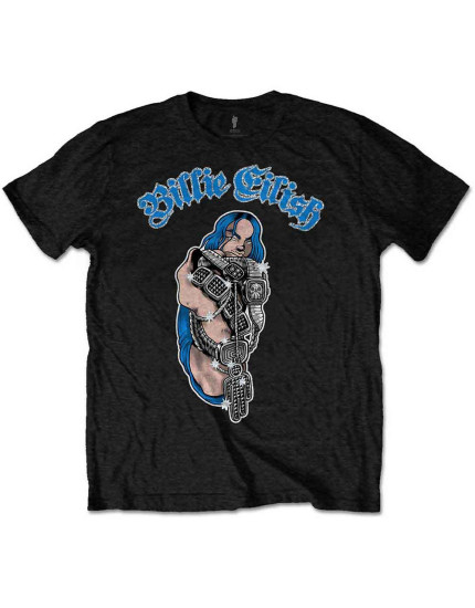 Billie Eilish - Bling Glitter Print (Black) (Embellished) (dětské tričko) obrázok 1