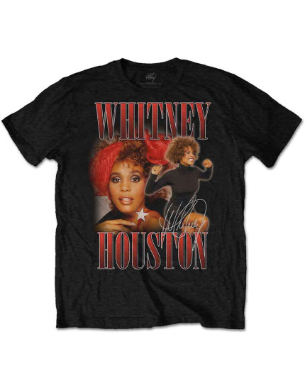 Whitney Houston - 90s Homage (Black) (tričko) obrázok 1