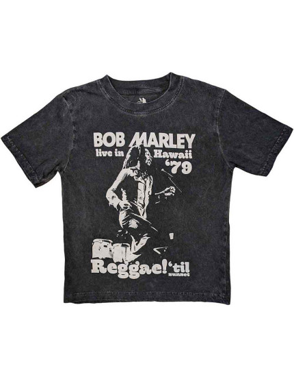 Bob Marley - Hawaii Snow Wash (Charcoal Grey) (dětské tričko) obrázok 1