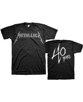 Metallica - 40th Anniversary Songs Logo (Black) (Back Print) (tričko)