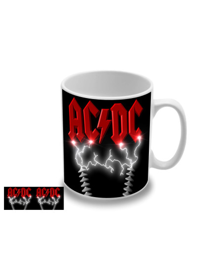 AC/DC Logo Lightning hrnek obrázok 1