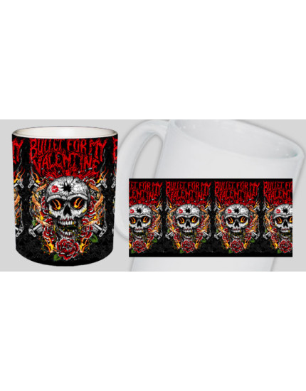 Bullet For My Valentine - Flames Skull hrnek obrázok 1