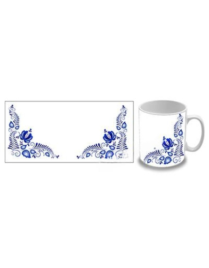 Hrnek s modrým lidovým vzorem (cibulový styl) hrnek obrázok 1