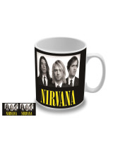 Nirvana - Yellow Logo and Photo hrnek