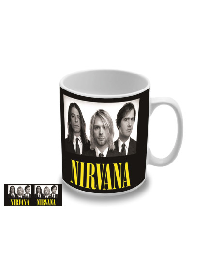 Nirvana - Yellow Logo and Photo hrnek obrázok 1