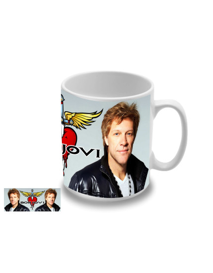 Bon Jovi Jon and Logo hrnek obrázok 1