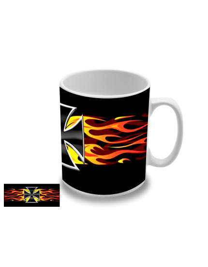 Choppers - Flamed Iron Cross hrnek obrázok 1