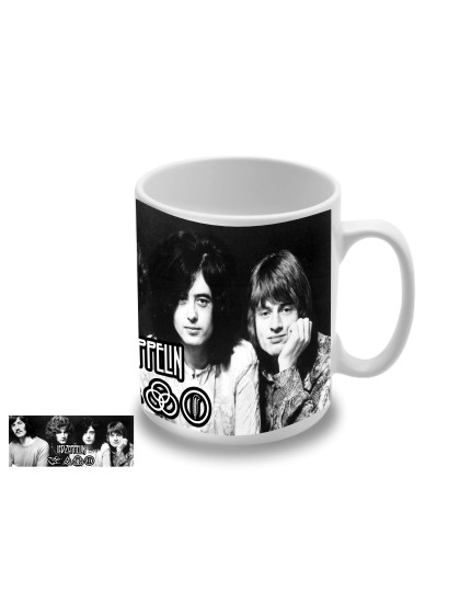 Led Zeppelin - Black and White Logo hrnek obrázok 1