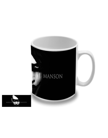 Marilyn Manson - Black and White Portrait hrnek obrázok 1