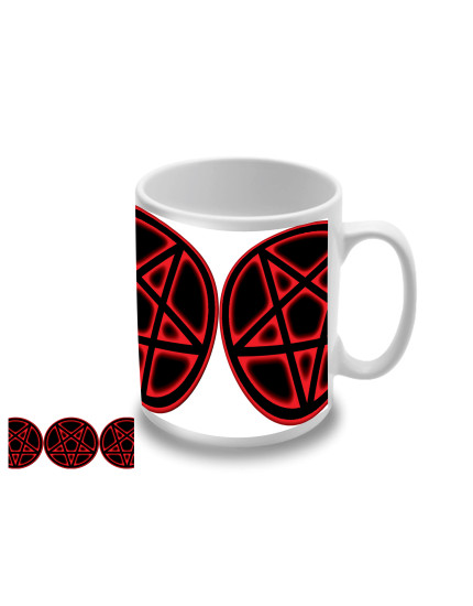 Pentagram - Black Red Motive hrnek obrázok 1