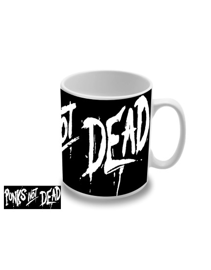 Punks not Dead - White Logo hrnek obrázok 1